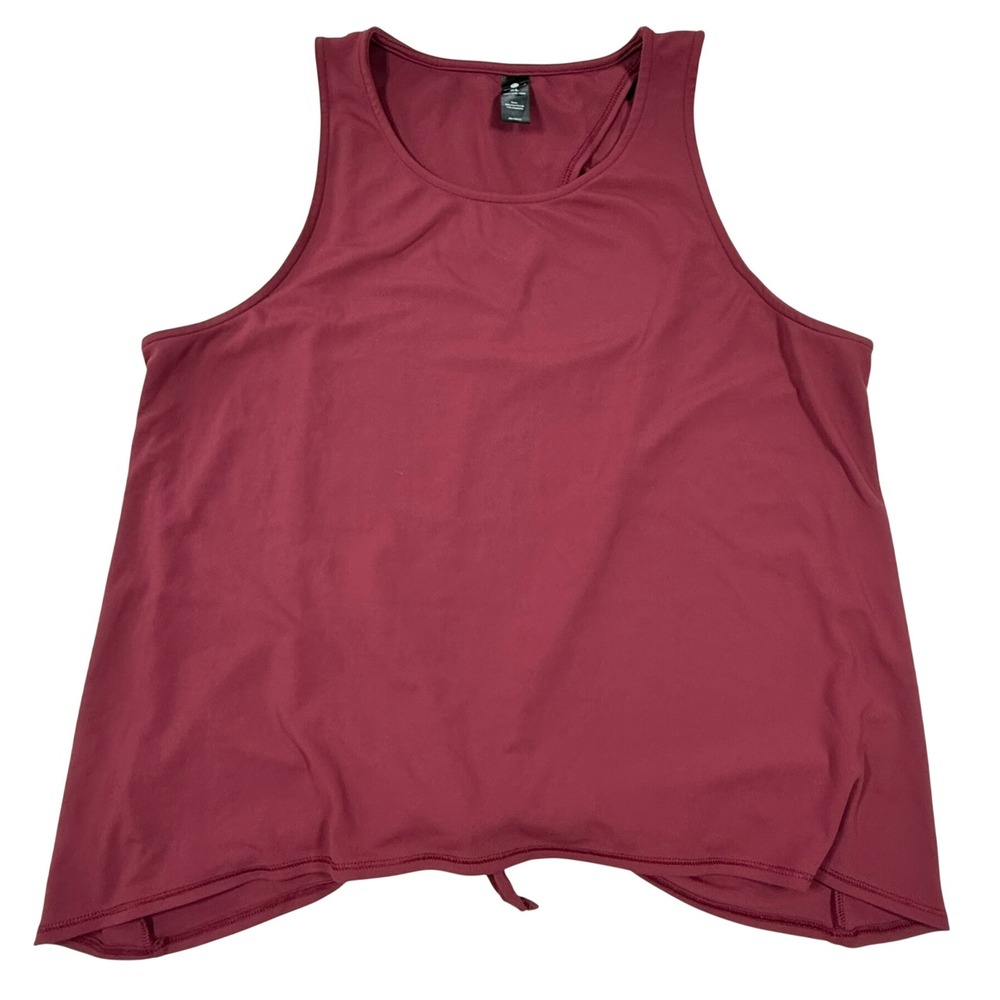 YOGALICIOUS Yoga Tank Tie Back in Bright Cranberry Athletic Tank Top Size‎ XL